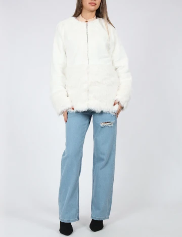 Jacheta SHEIN, alb Alb