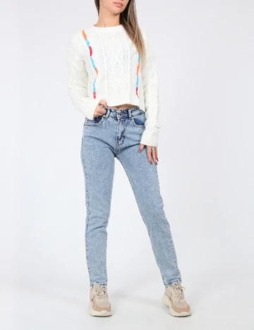 Pulover SHEIN, alb Alb