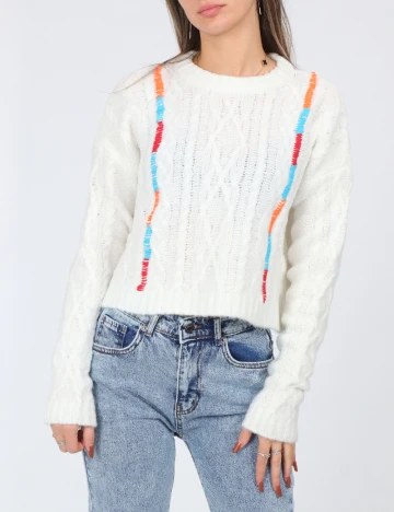 Pulover SHEIN, alb Alb