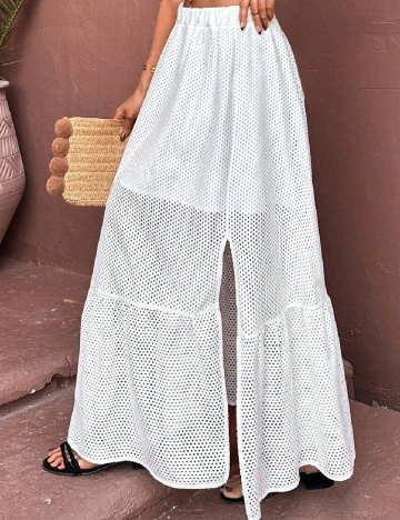 Fusta SHEIN, alb Alb