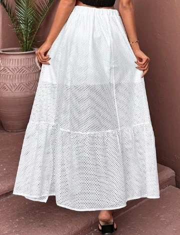 Fusta SHEIN, alb Alb