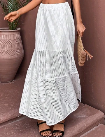 Fusta SHEIN, alb Alb