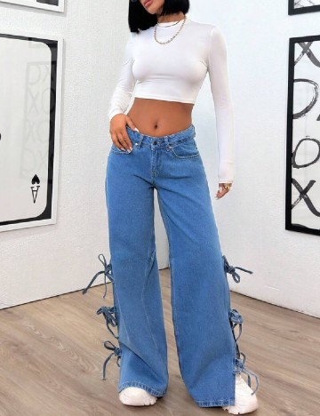 
						Blugi SHEIN, albastru