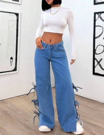 Blugi SHEIN, albastru Albastru