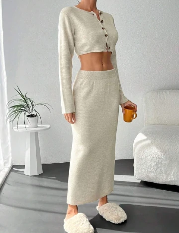 Compleu SHEIN, bej Crem