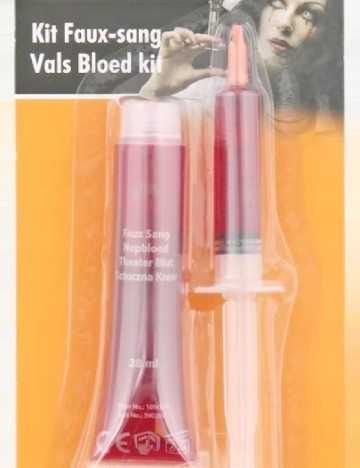Set Seringa si Sange artificial pentru Halloween Goodmark Europe, rosu