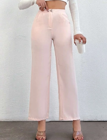 Pantaloni SHEIN, roz pal