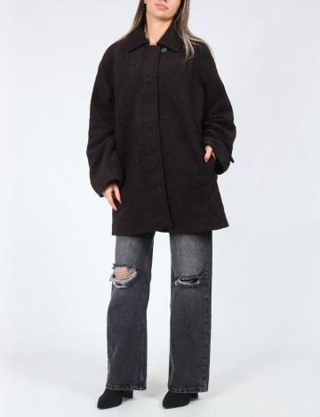 Palton Only, maro/negru