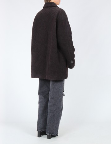 Palton Only, maro/negru