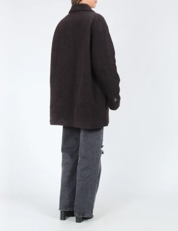 Palton Only, maro/negru