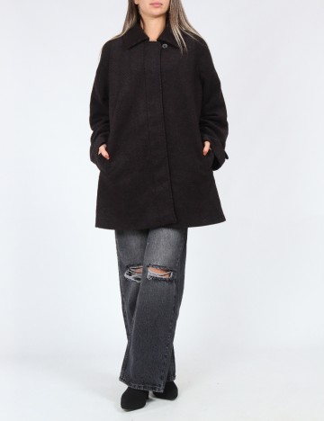Palton Only, maro/negru