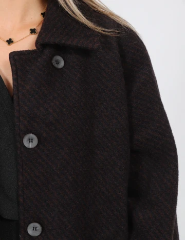 Palton Only, maro/negru