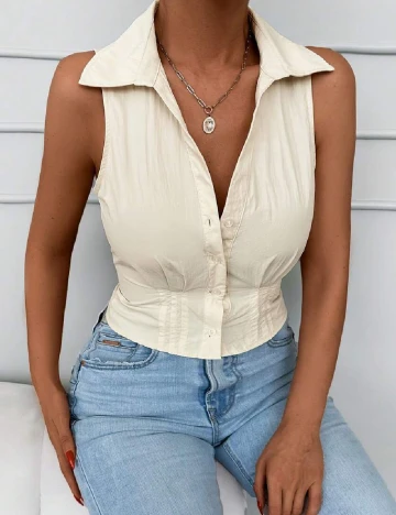 Top SHEIN, crem Crem