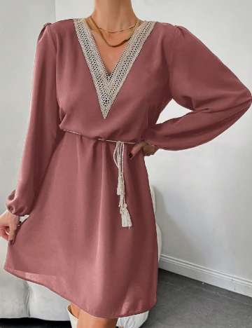 Rochie scurta SHEIN, roz pudra Roz