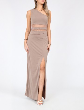 Rochie lunga SHEIN, maro deschis