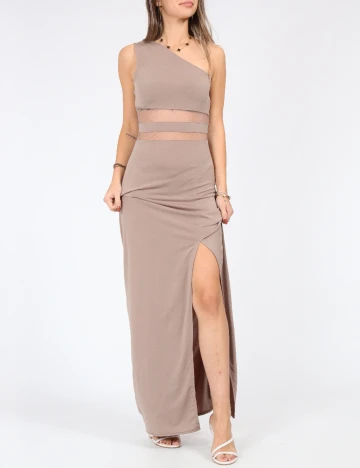 Rochie lunga SHEIN, maro deschis