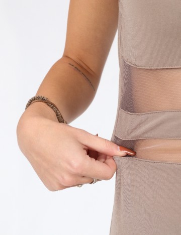 Rochie lunga SHEIN, maro deschis