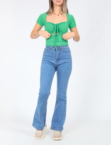 Top Bianco Lucci, verde Verde