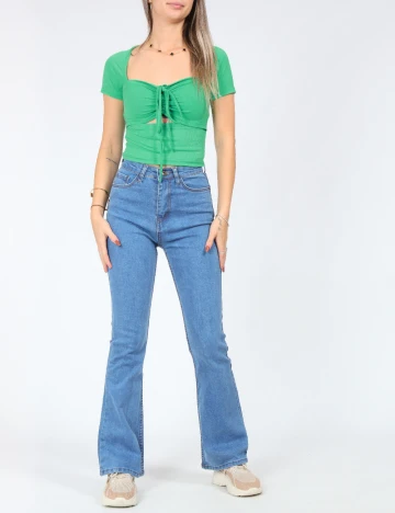 Top Bianco Lucci, verde Verde