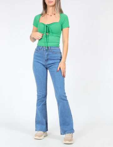 Top Bianco Lucci, verde Verde