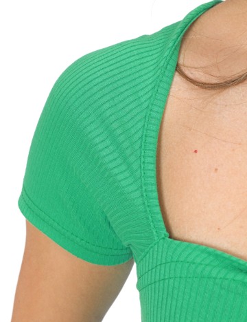 Top Bianco Lucci, verde