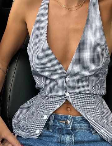 Top SHEIN, albastru Albastru