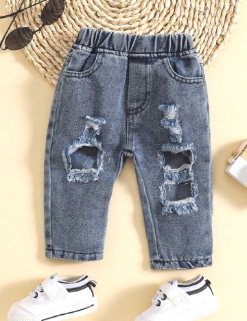 
						Blugi Shein Kids, albastru