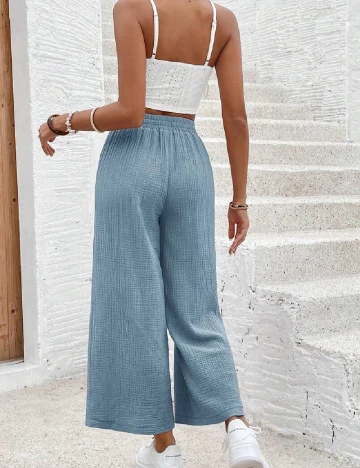 Pantaloni SHEIN, albastru Albastru