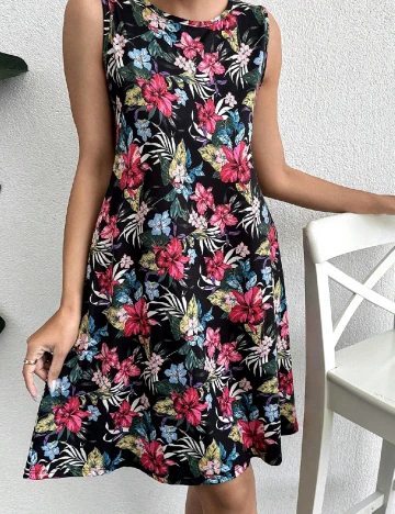 Rochie scurta SHEIN, floral print Floral print