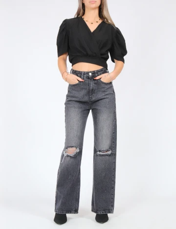 Top SHEIN, negru Negru