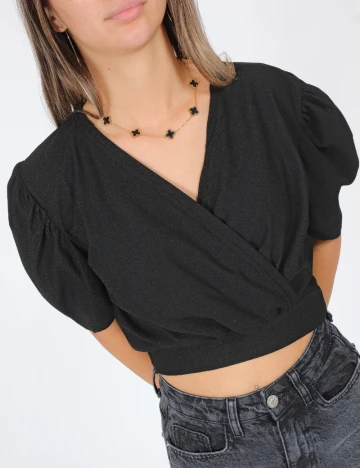 Top SHEIN, negru Negru