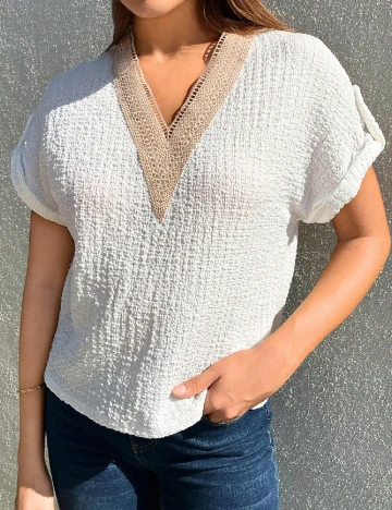 Bluza SHEIN, alb Alb