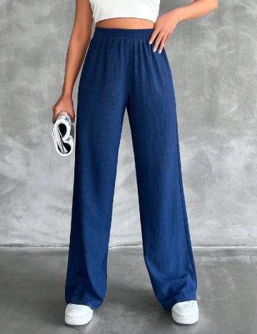 Pantaloni SHEIN, albastru Albastru