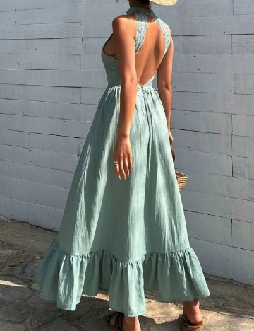 Rochie lunga SHEIN, verde Verde