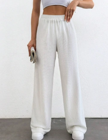 Pantaloni SHEIN, alb Alb