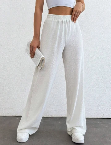Pantaloni SHEIN, alb Alb