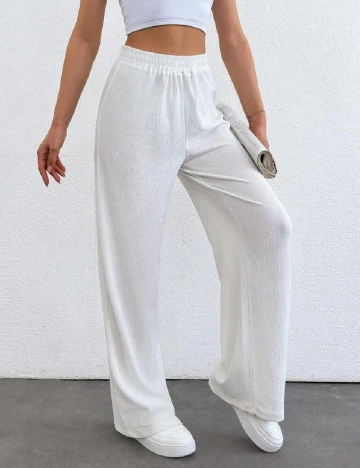 Pantaloni SHEIN, alb Alb