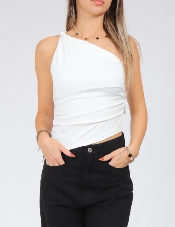 Set topuri 2 bucati SHEIN, alb/negru