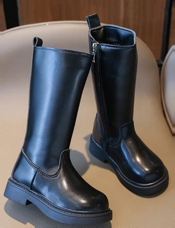 Cizme Shein Kids, negru