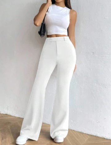 Pantaloni SHEIN, alb