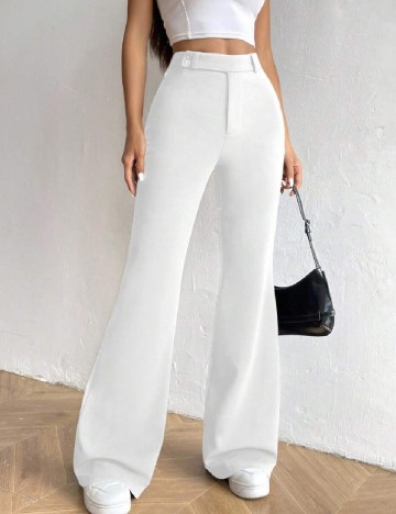 Pantaloni SHEIN, alb