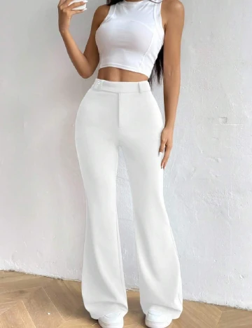 Pantaloni SHEIN, alb