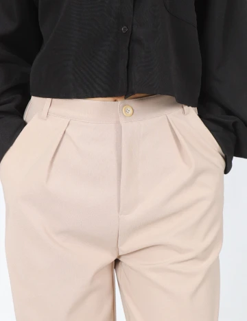 Pantaloni Dazy, crem