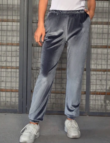 Pantaloni Shein Kids, gri