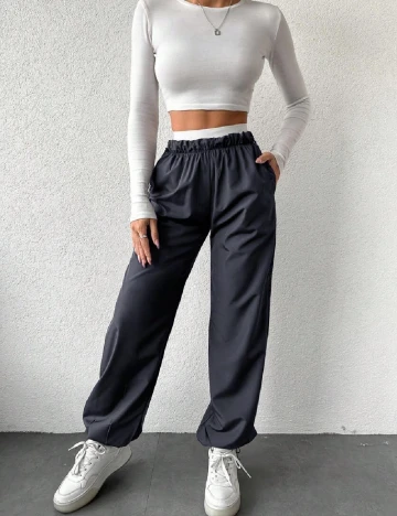 Pantaloni SHEIN, bleumarin