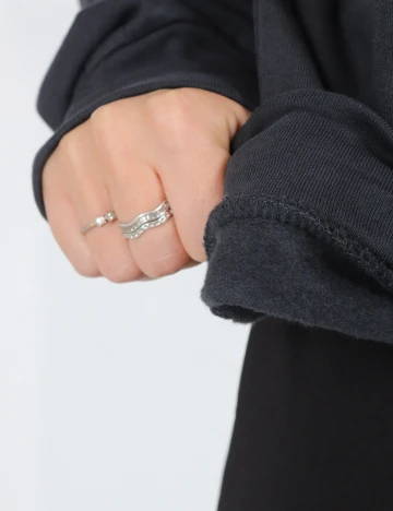 Bluza Oversize SHEIN, gri inchis Gri