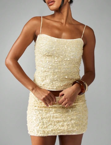 Fusta SHEIN, galben Galben