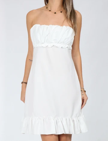 Rochie scurta SHEIN, alb Alb