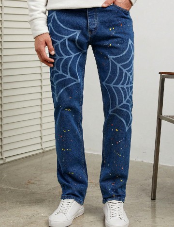 
						Blugi SHEIN, albastru