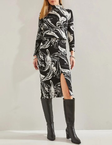 
						Compleu SHEIN, alb/negru